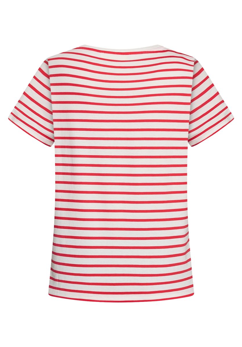 Gestreiftes Kurzarmshirt mit Rundhalsausschnitt