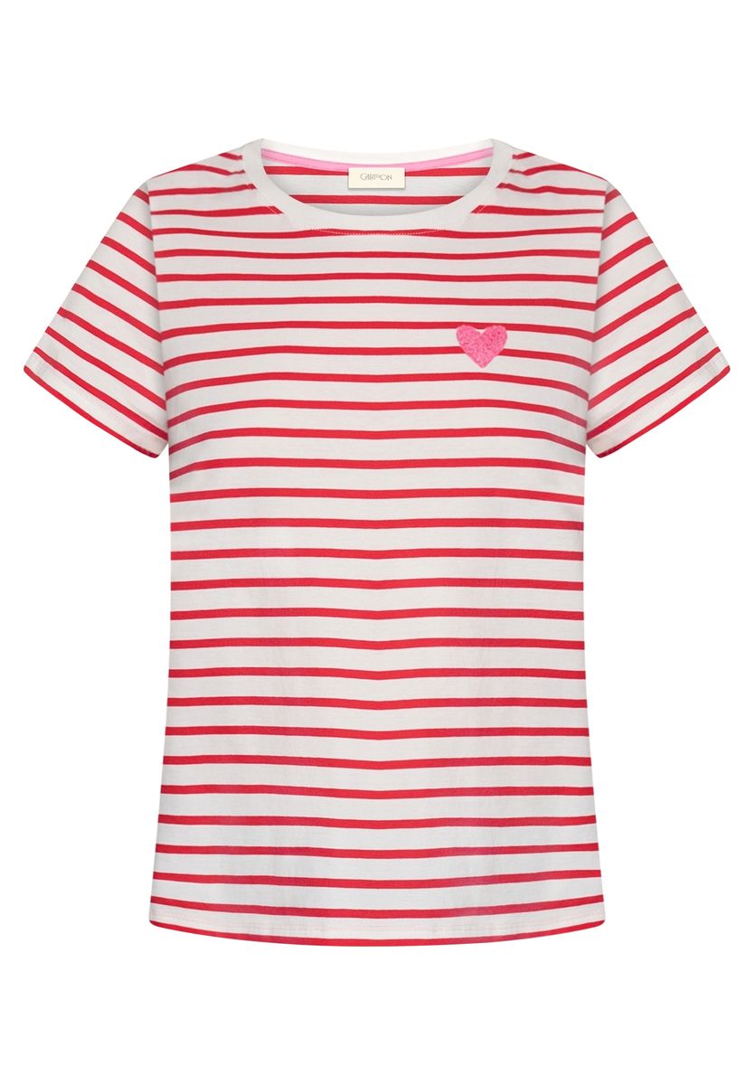 Gestreiftes Kurzarmshirt mit Rundhalsausschnitt