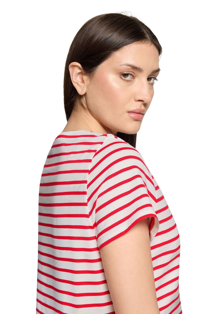Gestreiftes Kurzarmshirt mit Rundhalsausschnitt