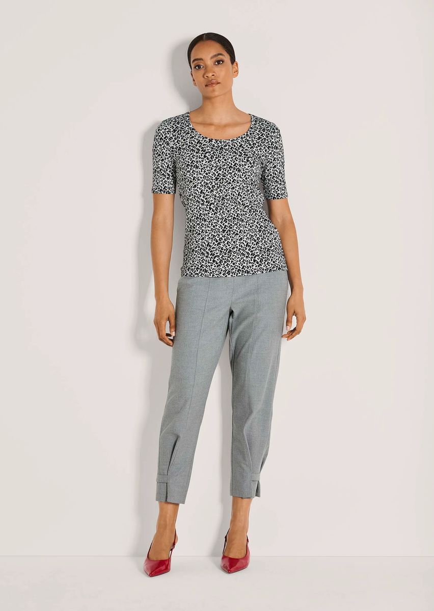 Leopard-Print Shirt mit Halbarm