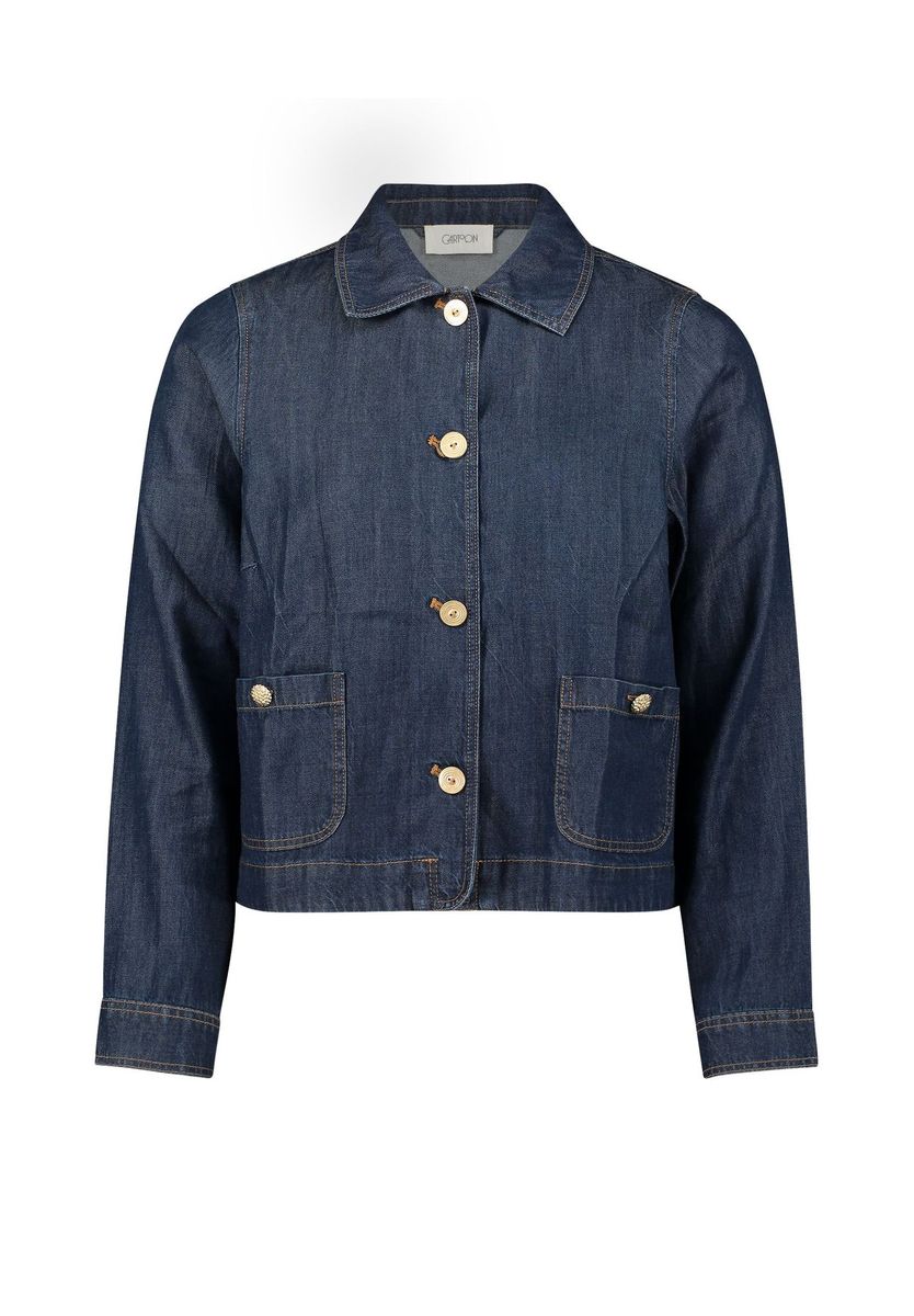 Klassische Jeansjacke mit dunkler Waschung