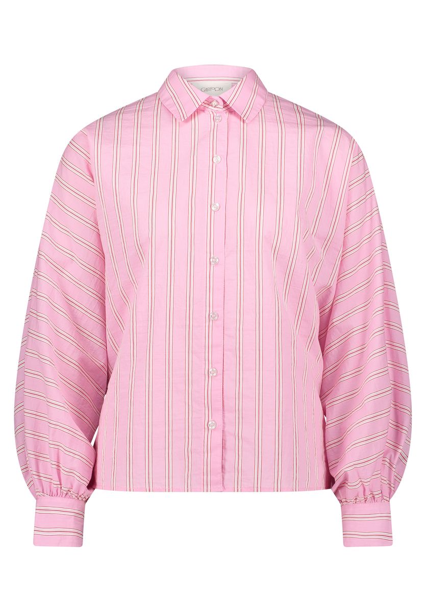 Gestreifte Oversize-Bluse mit Ballonärmeln