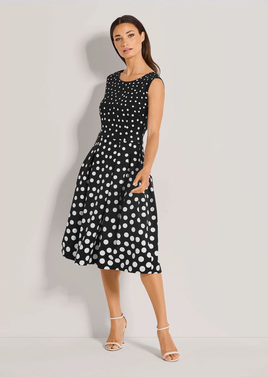 Midi-Kleid mit verlaufenden Punkten