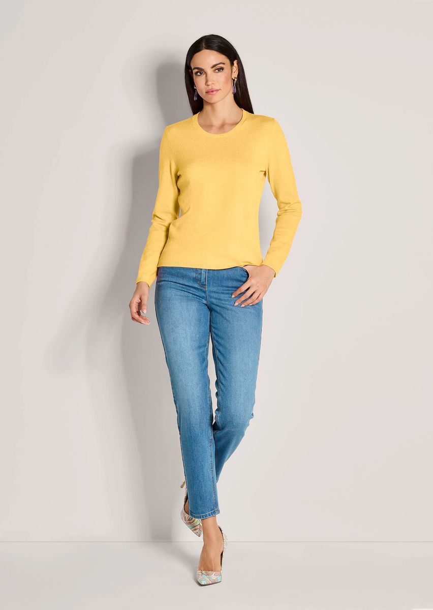 Zeitloser Feinstrick-Pullover mit Rundhalsausschnitt