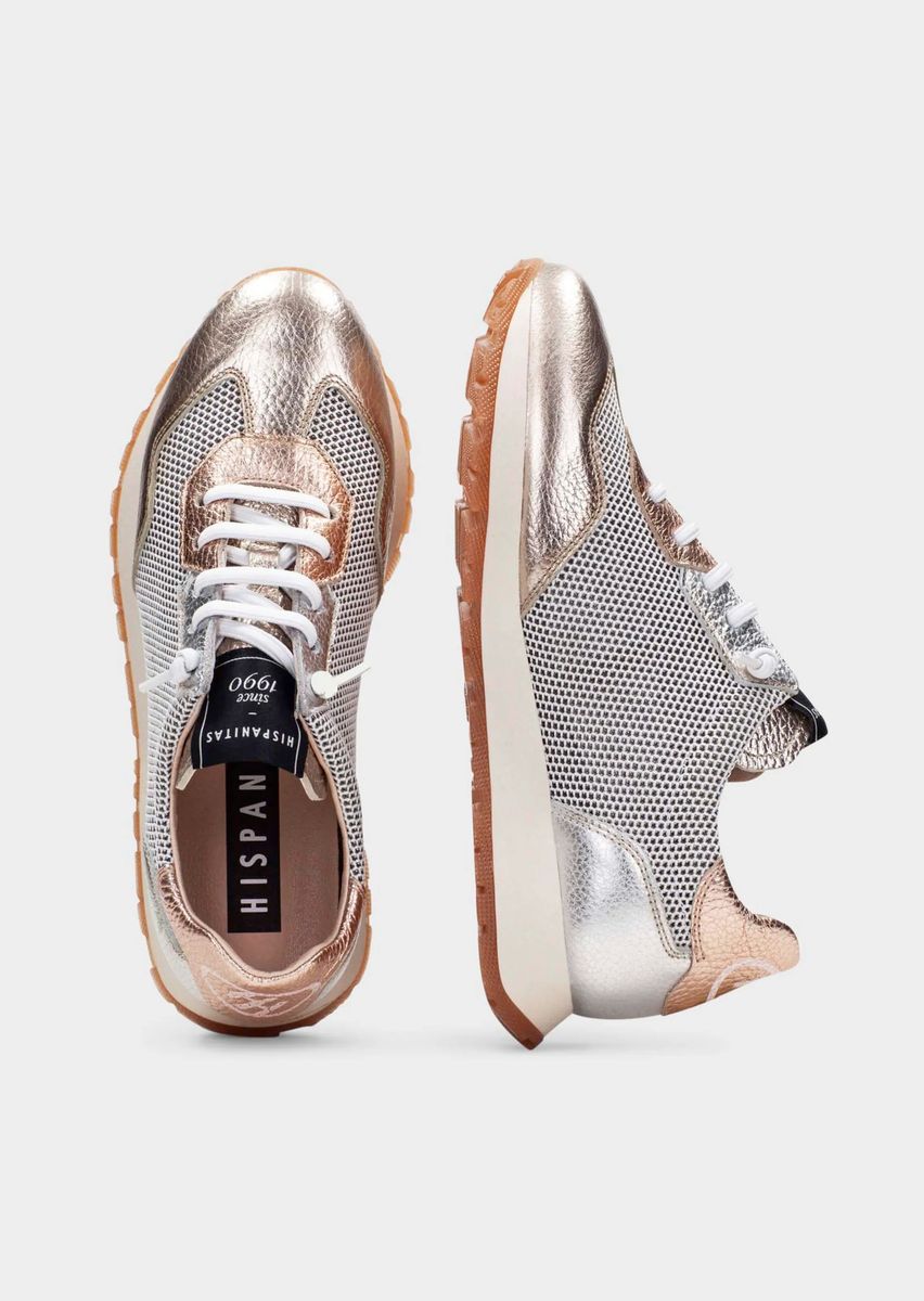 Metallic-Mesh Multi-Textur Sneaker