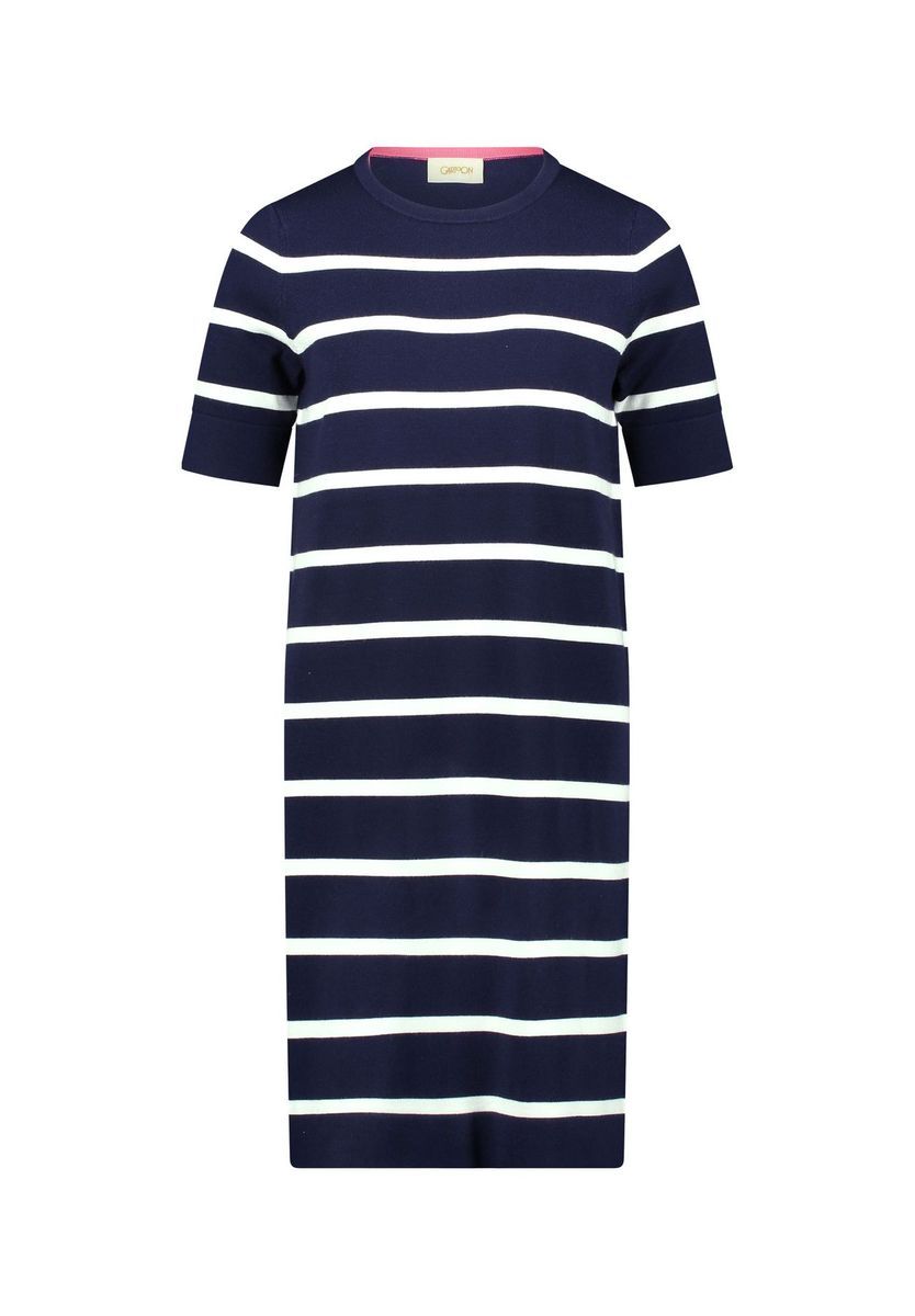 Gestreiftes Strick-Midikleid Lässig