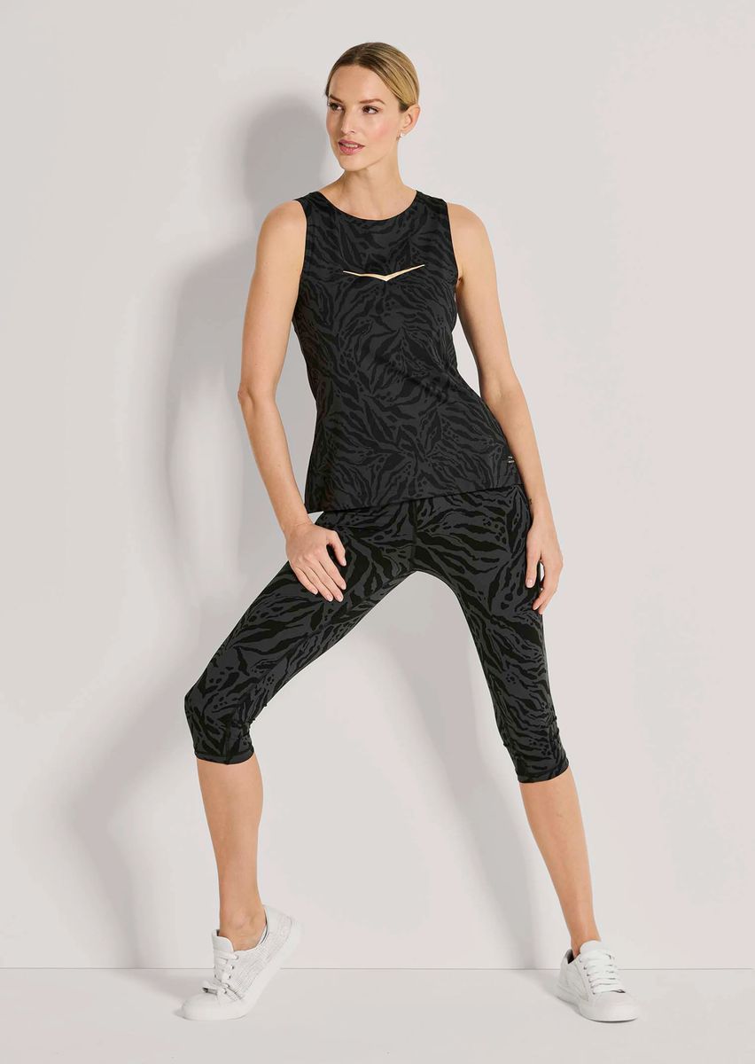 Sportliches Tanktop mit Ton-in-Ton-Print