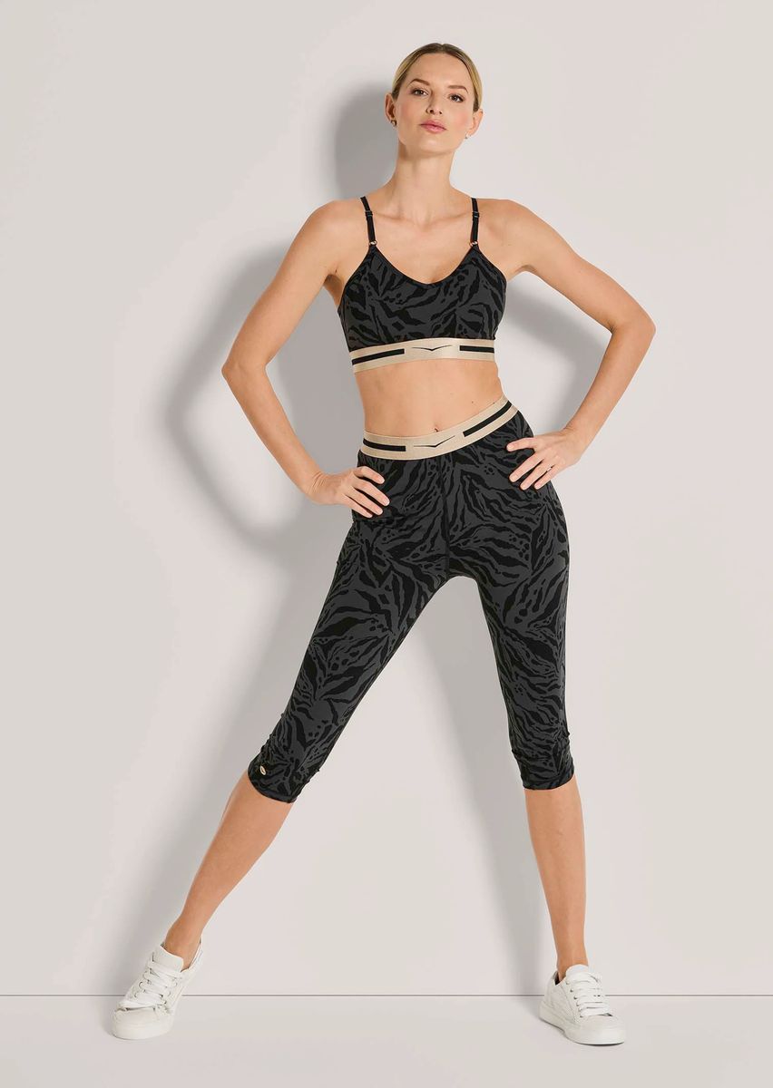 Bedruckte Capri-Sport-Leggings