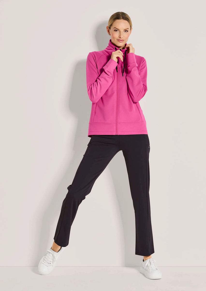 Sportliche Sweatjacke mit Stehkragen