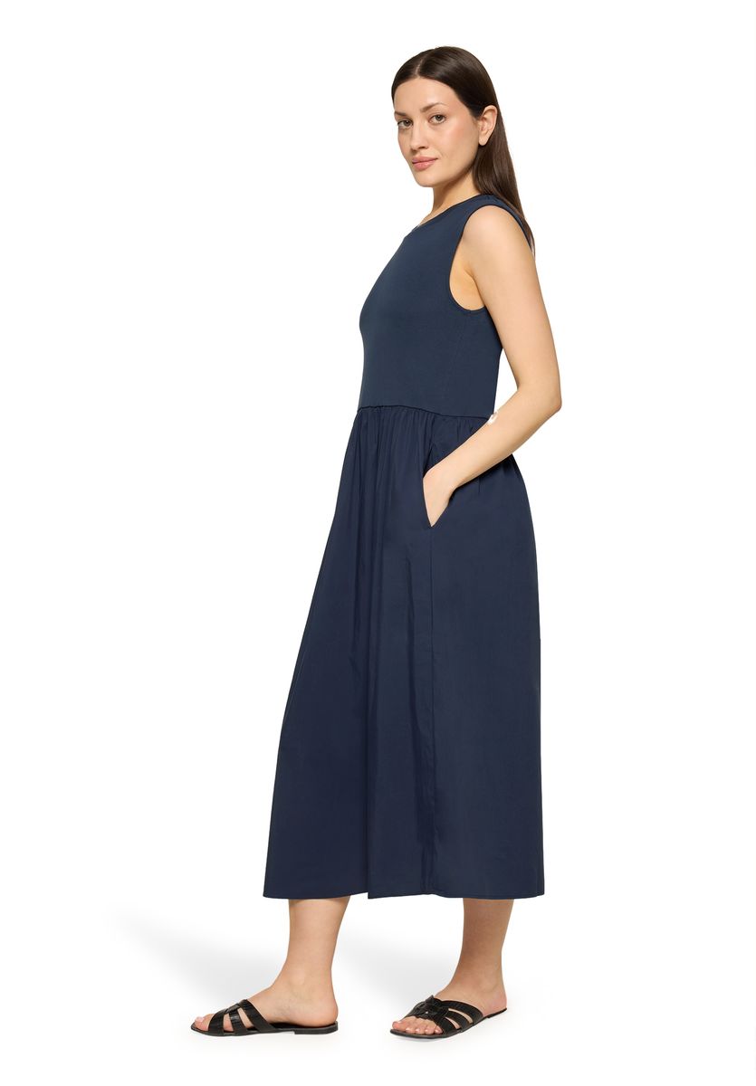 Ärmelloses Midi A-Linien Freizeitkleid