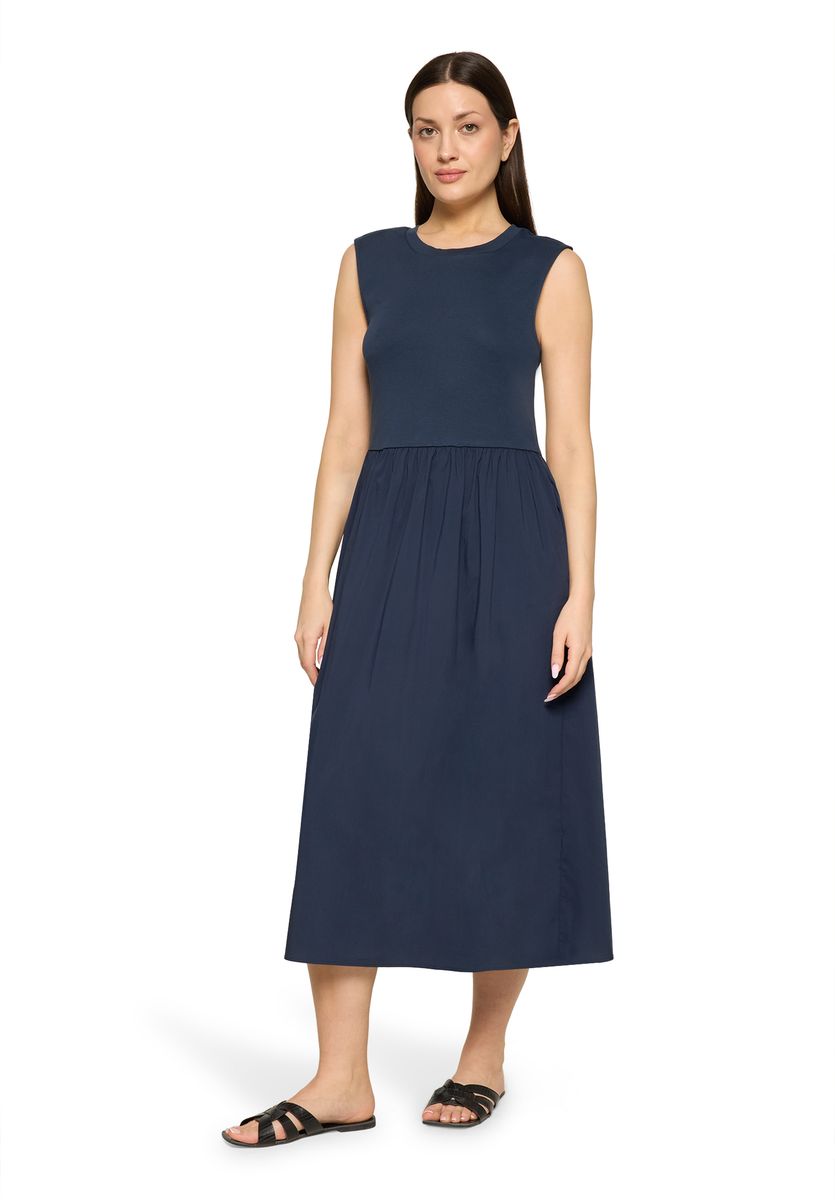 Ärmelloses Midi A-Linien Freizeitkleid