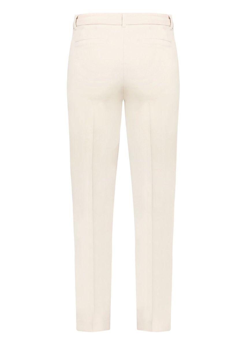 Klassische beige Mid-Waist Hose