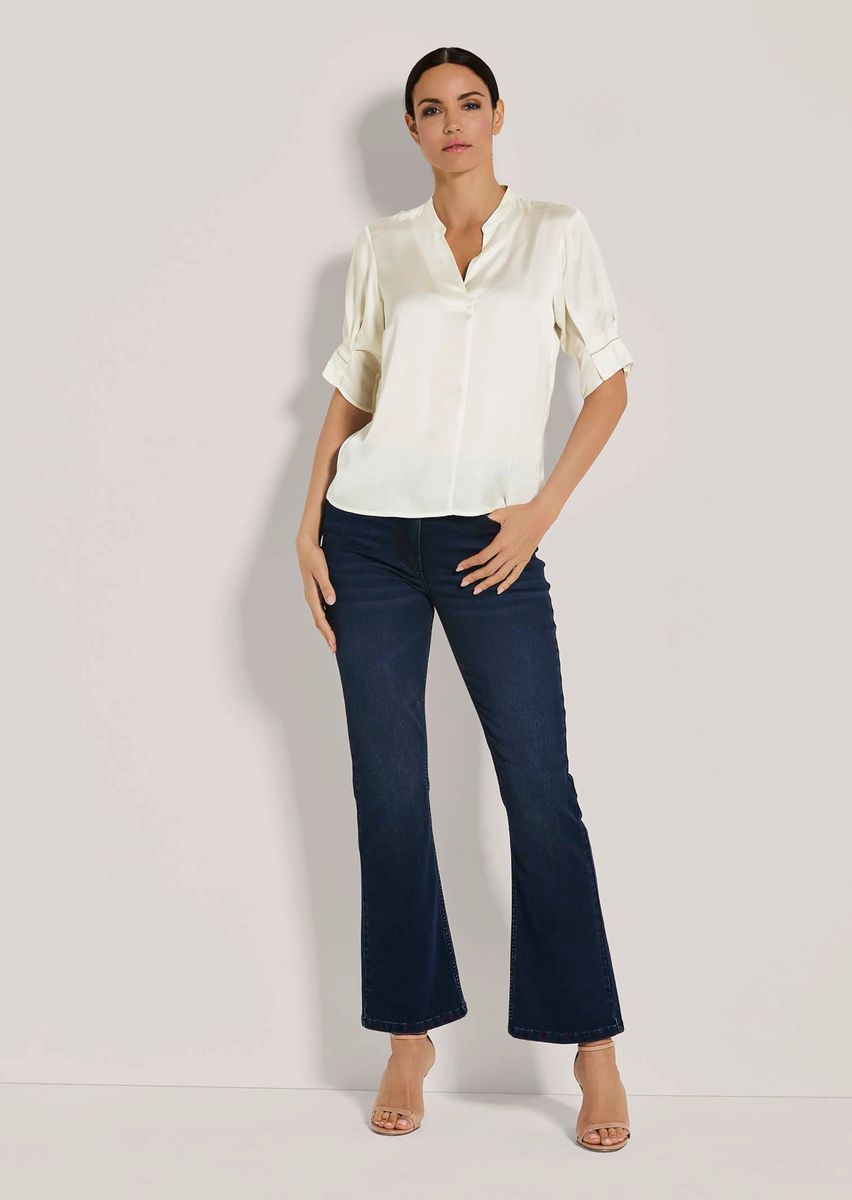 Elegante Tunika-Bluse mit Plissee-Ärmeln