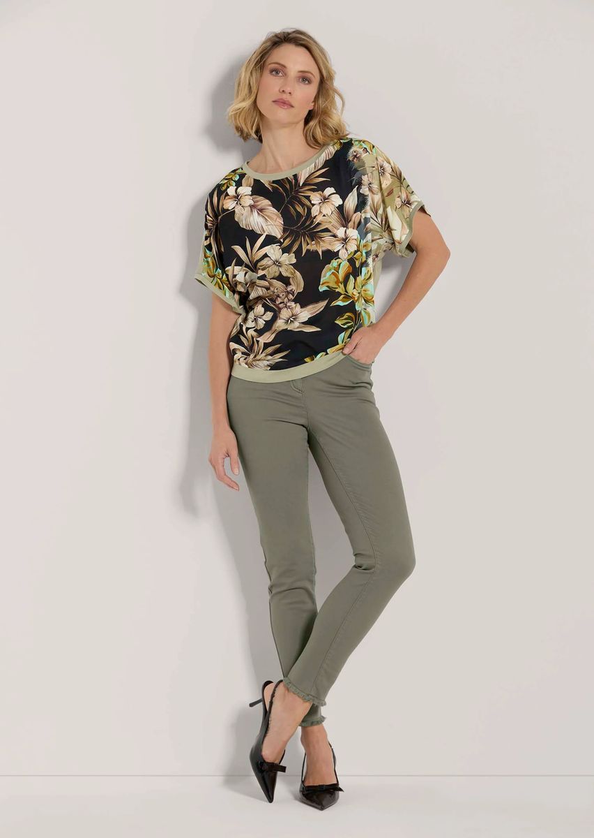 Shirt mit floralem Print-Mix