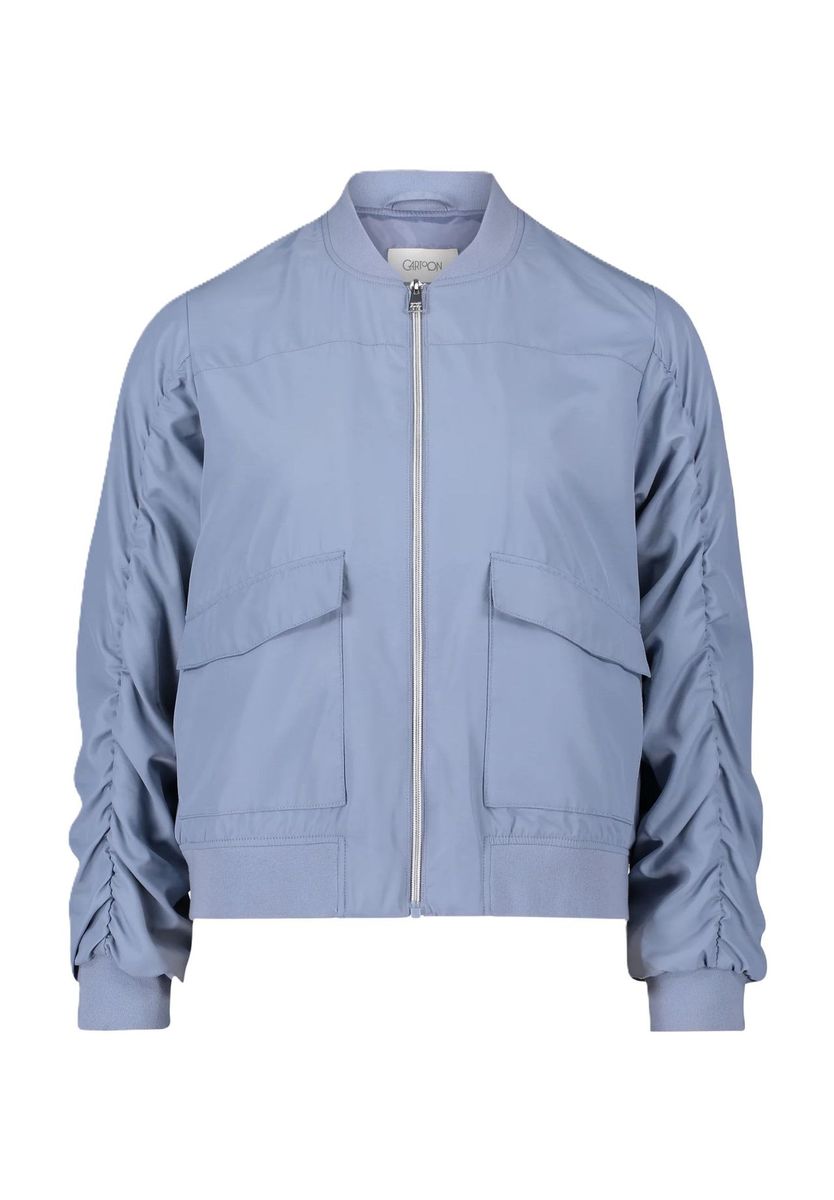 Bomberjacke mit gerafften Ärmeln