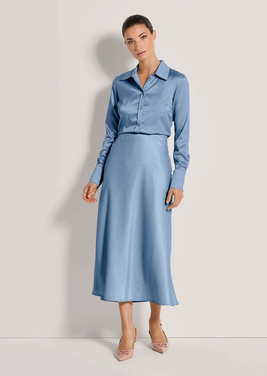 Eleganter Satin-Midirock