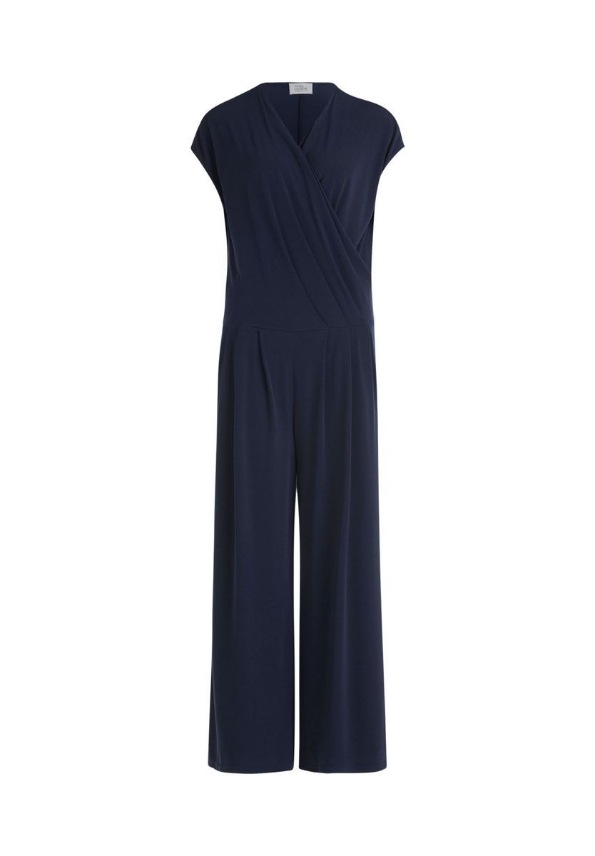 Eleganter marineblauer Jumpsuit mit weitem Bein