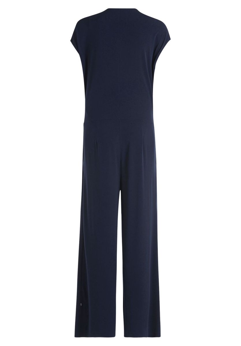 Eleganter marineblauer Jumpsuit mit weitem Bein