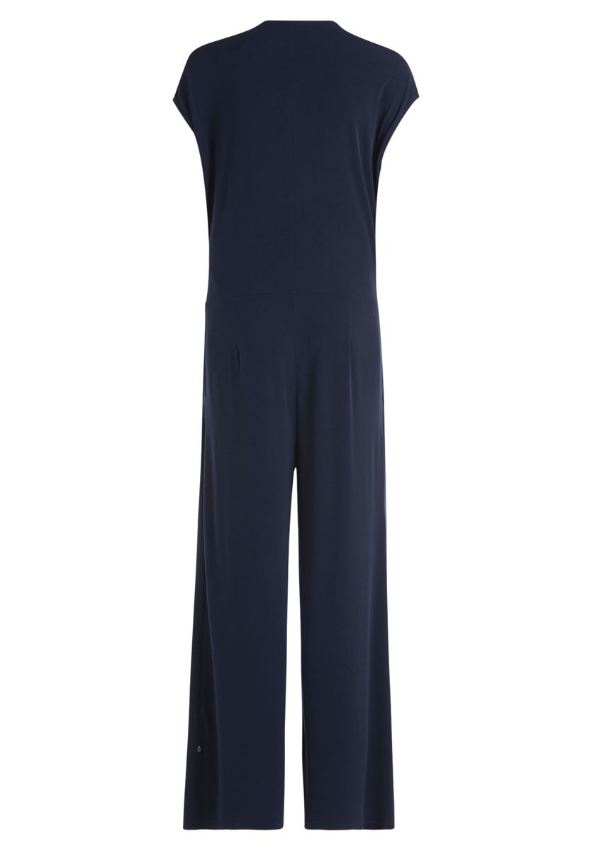Eleganter marineblauer Jumpsuit mit weitem Bein