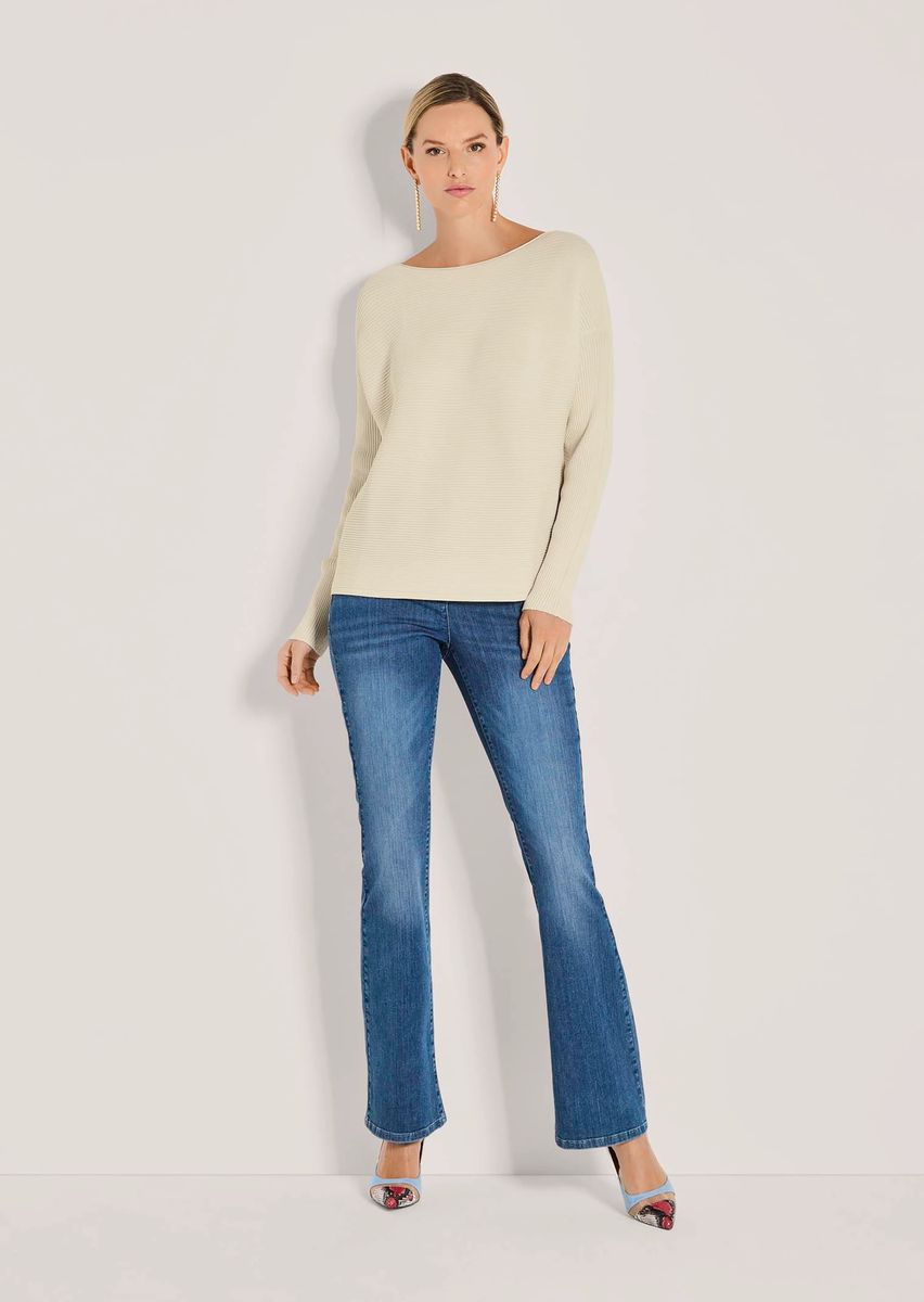 Oversized Pullover mit Querrippen