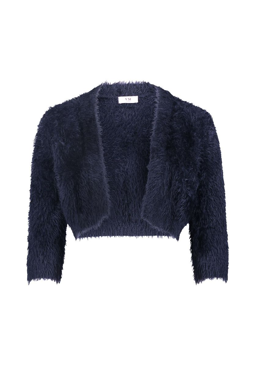 Flauschiger, kurzer Bolero-Cardigan