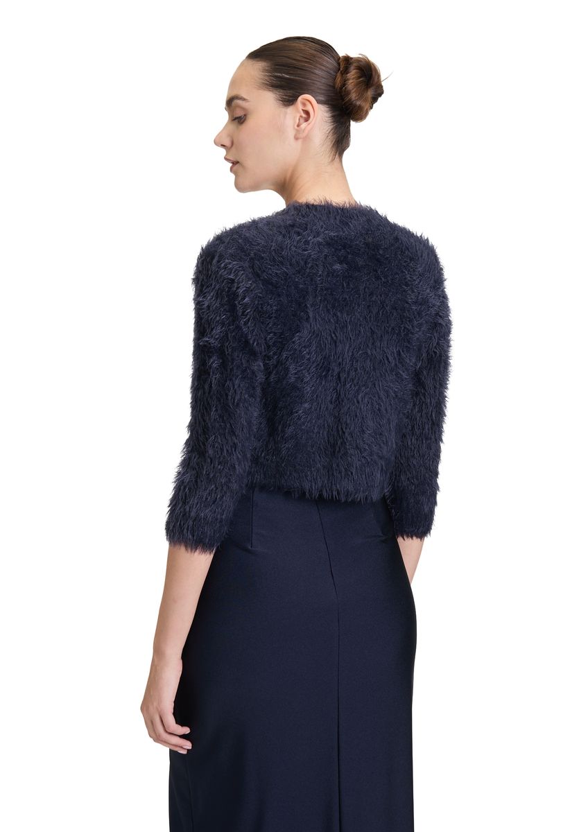 Flauschiger, kurzer Bolero-Cardigan