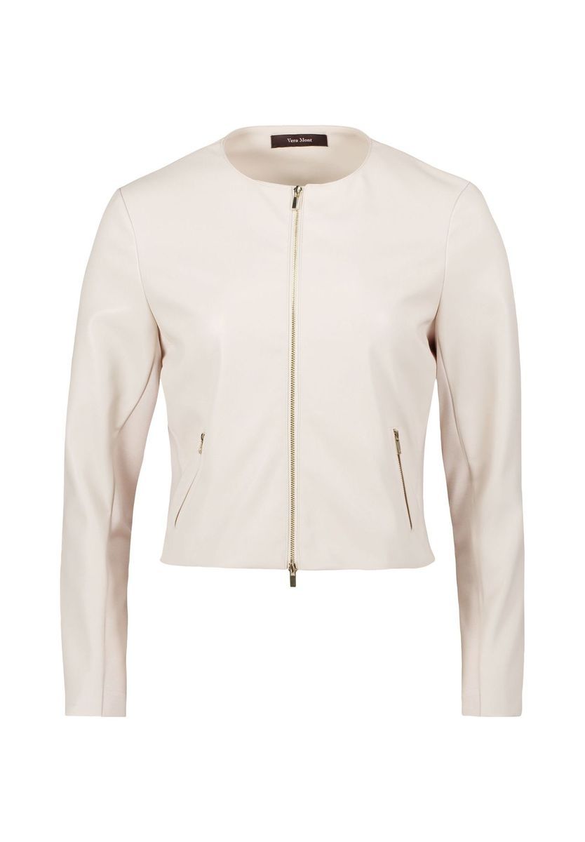 Elegante Jacke mit Reißverschluss aus Kunstleder