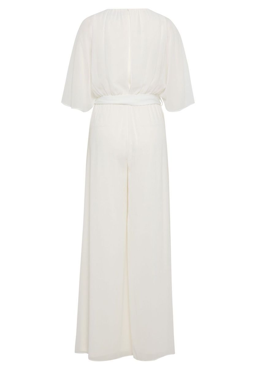 Eleganter Chiffon-Jumpsuit mit Gürtel
