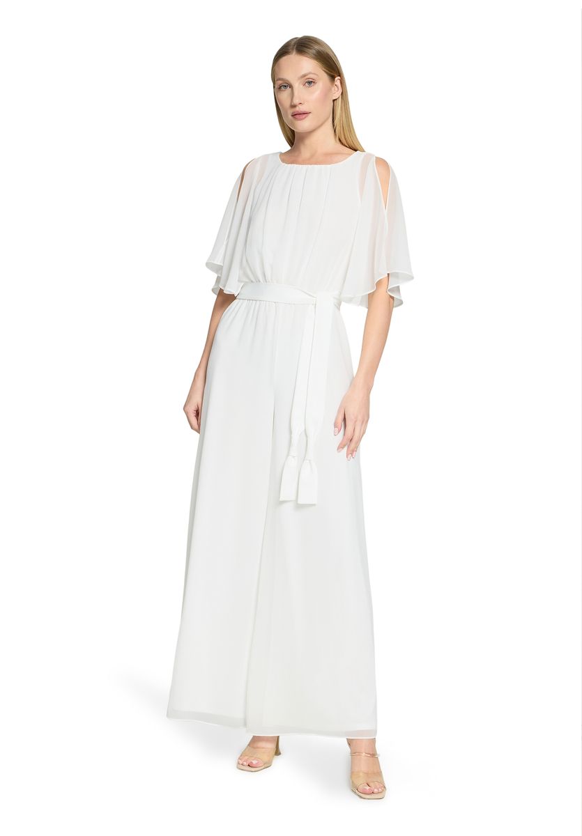 Eleganter Chiffon-Jumpsuit mit Gürtel