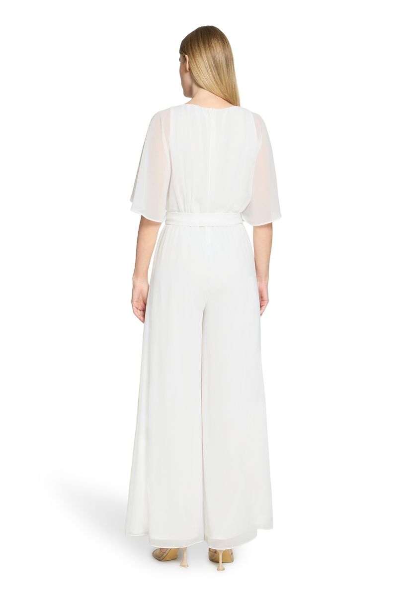 Eleganter Chiffon-Jumpsuit mit Gürtel
