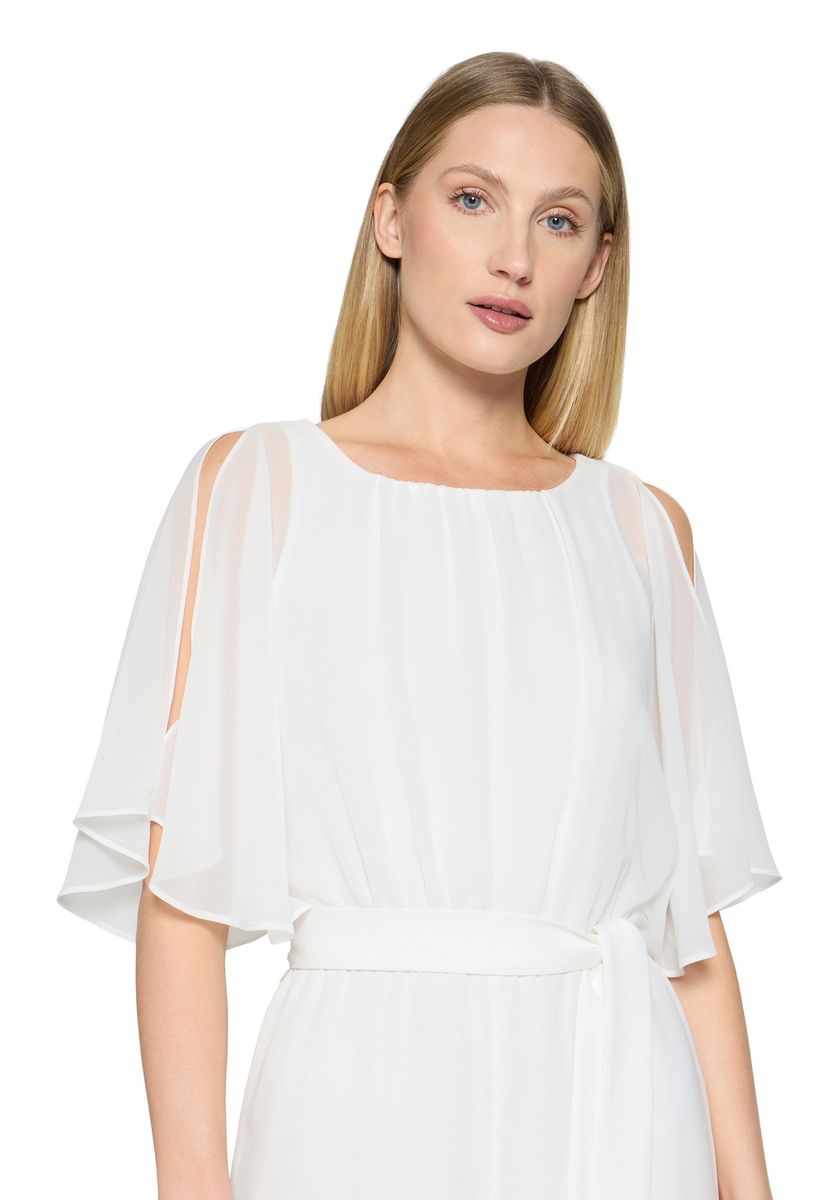 Eleganter Chiffon-Jumpsuit mit Gürtel