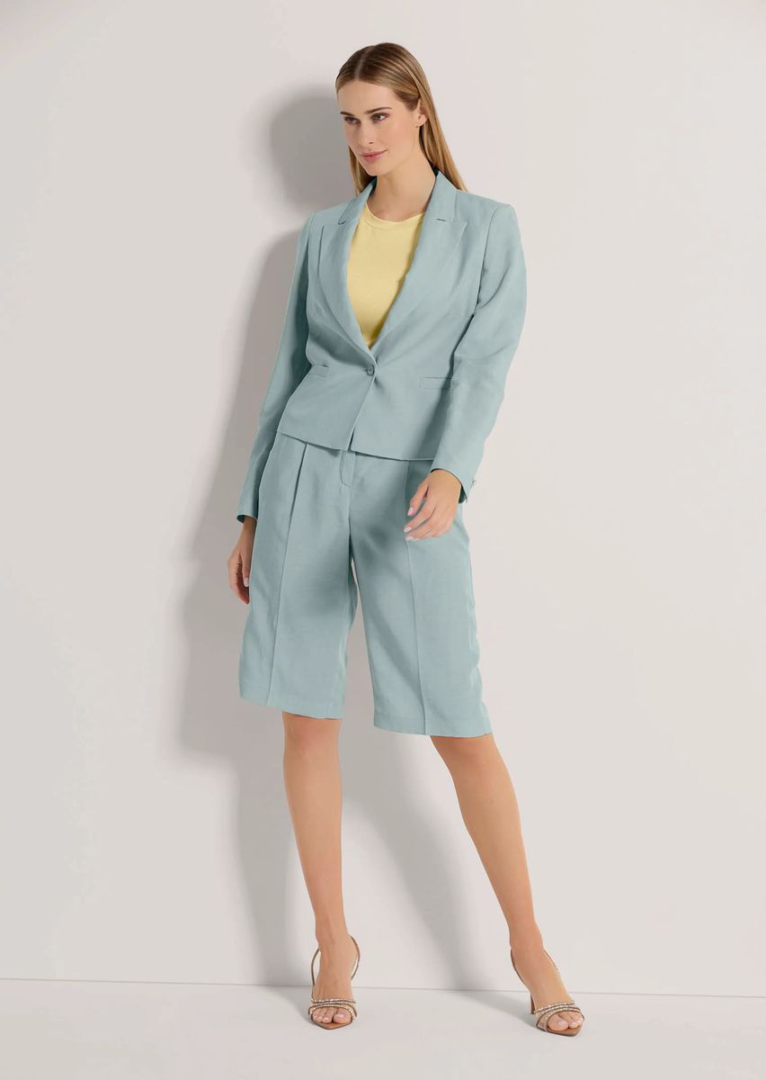 Kurzer Blazer aus Leinenmix