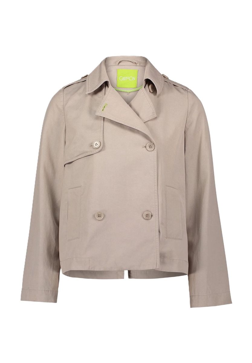 Kurzer Trenchcoat Leichte Beige