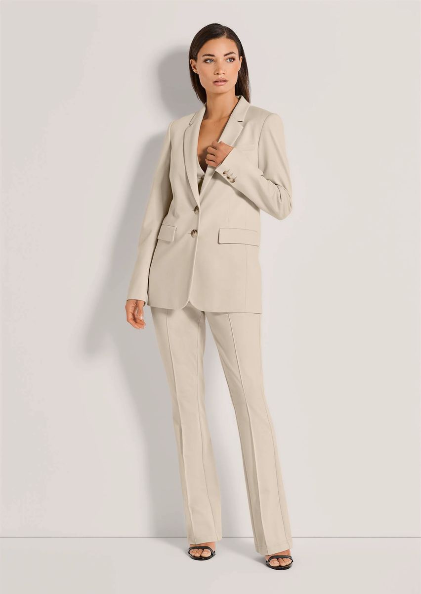 Langer Jersey-Blazer mit Revers