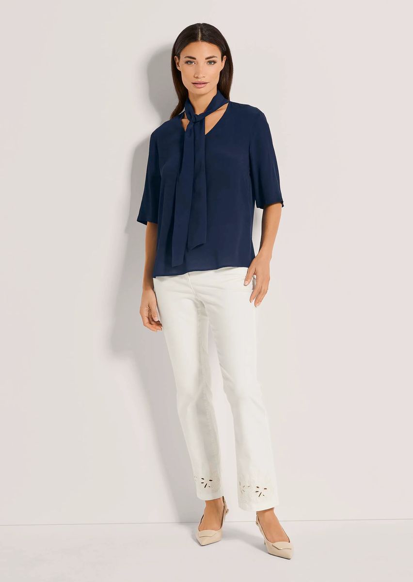 Elegante Schluppenbluse mit Halbarm