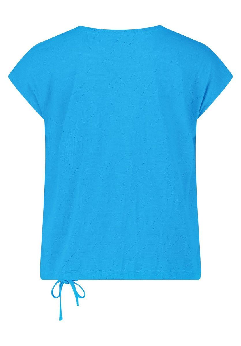 Struktur-Strick T-Shirt mit Kordelzug