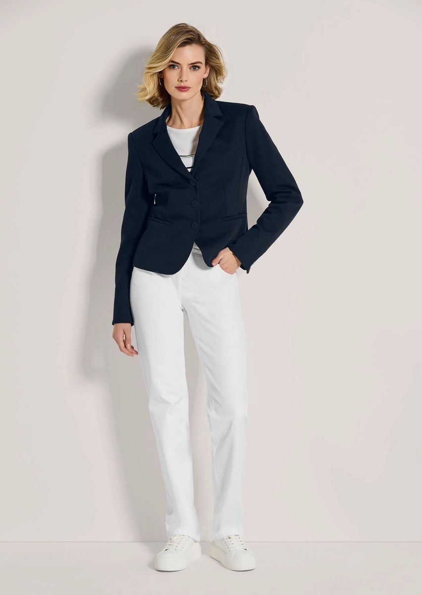 Taillierter Jersey-Kurzblazer mit Revers