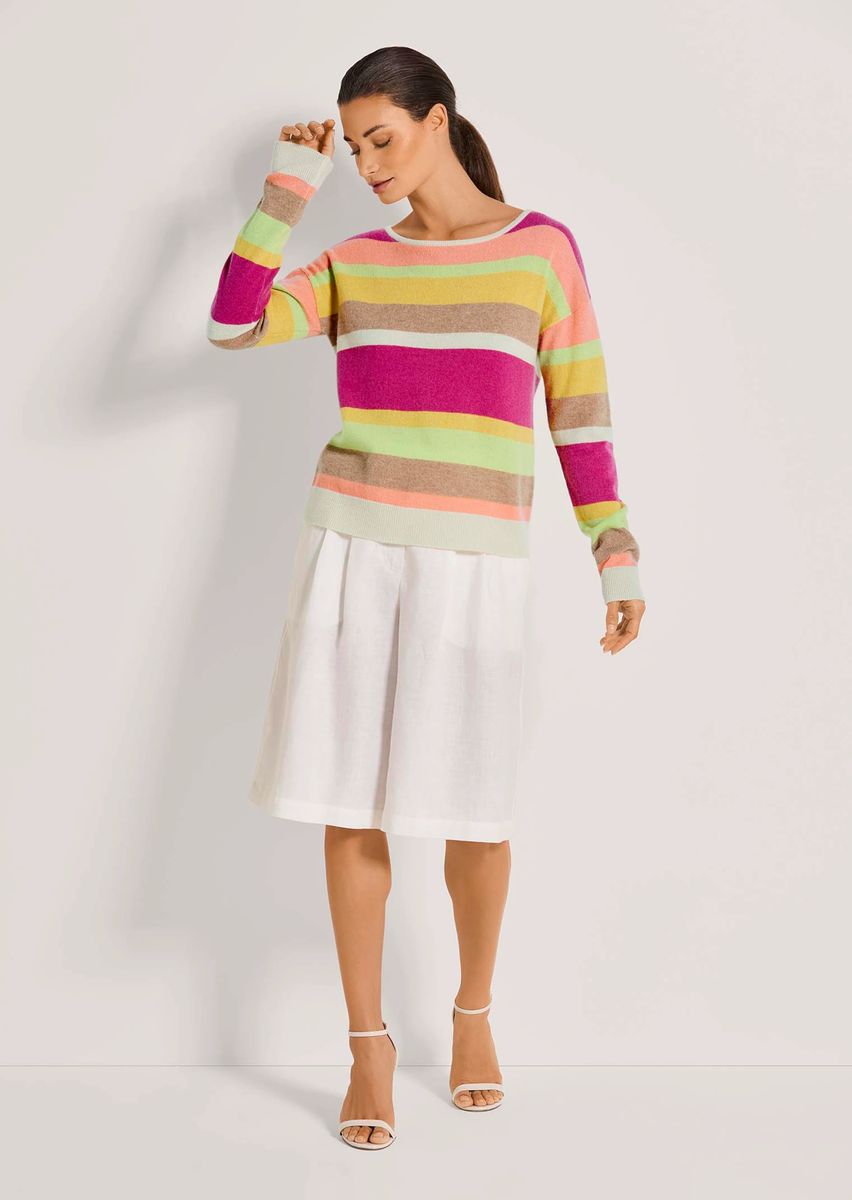 Gestreifter Pullover aus leichtem Kaschmir