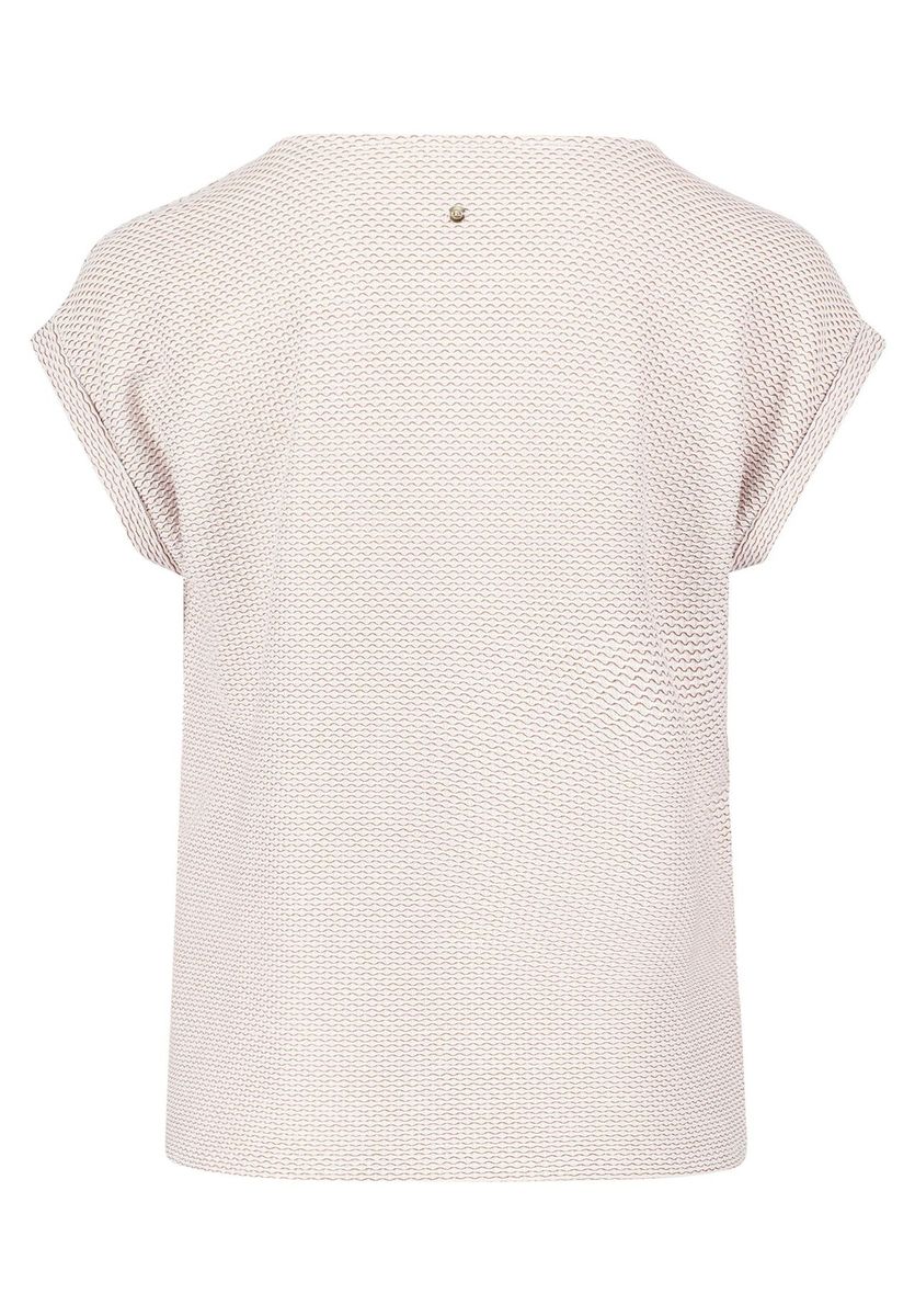 Kurzarm Strickoberteil mit Textur und Bindedetail