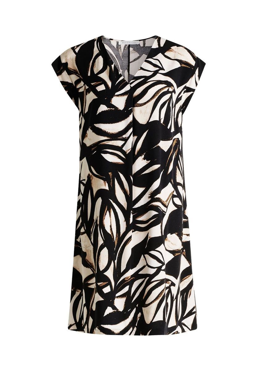 Lässiges T-Shirt-Kleid mit abstraktem Print