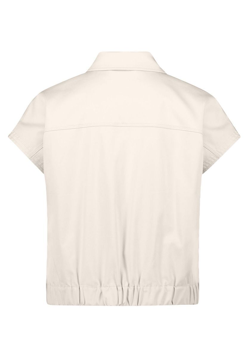 Boxy Kurzarm-Weste mit Knopfleiste