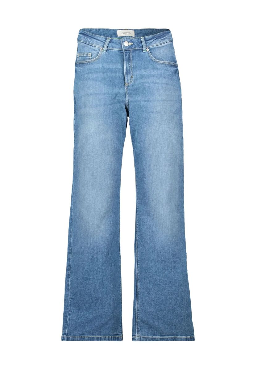 Damen Mid-Waist Schlaghose Jeans