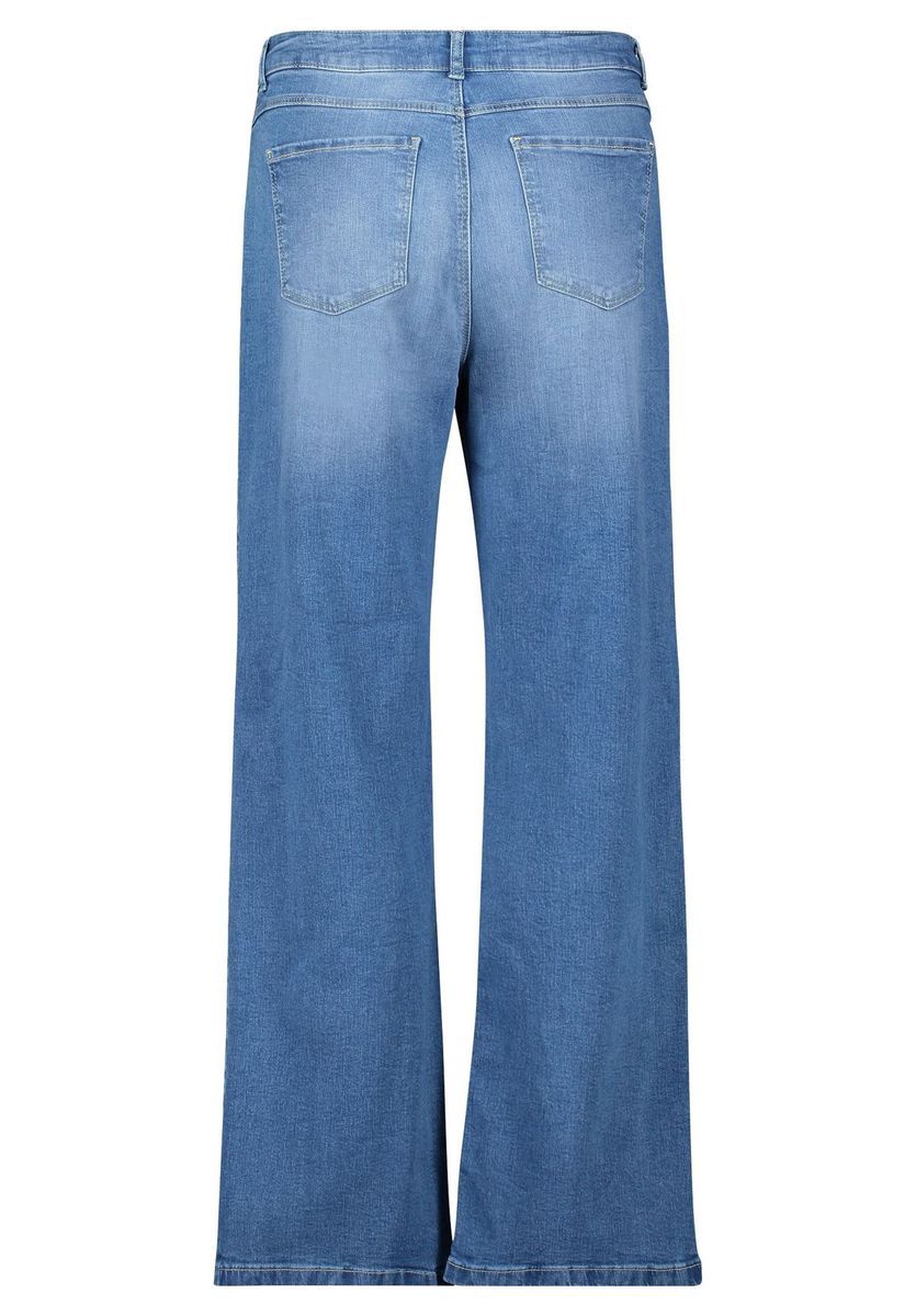 Damen Mid-Waist Schlaghose Jeans