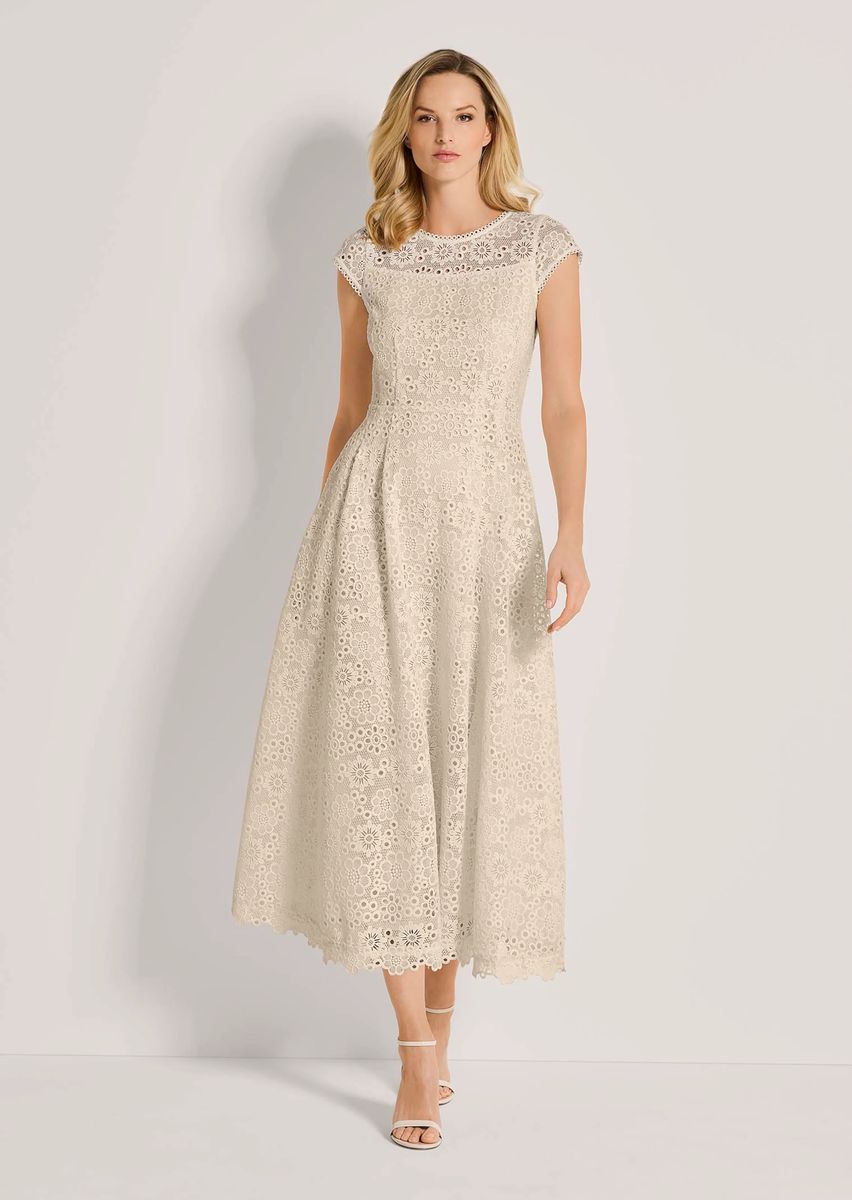 Elegantes Midikleid mit floraler Spitze
