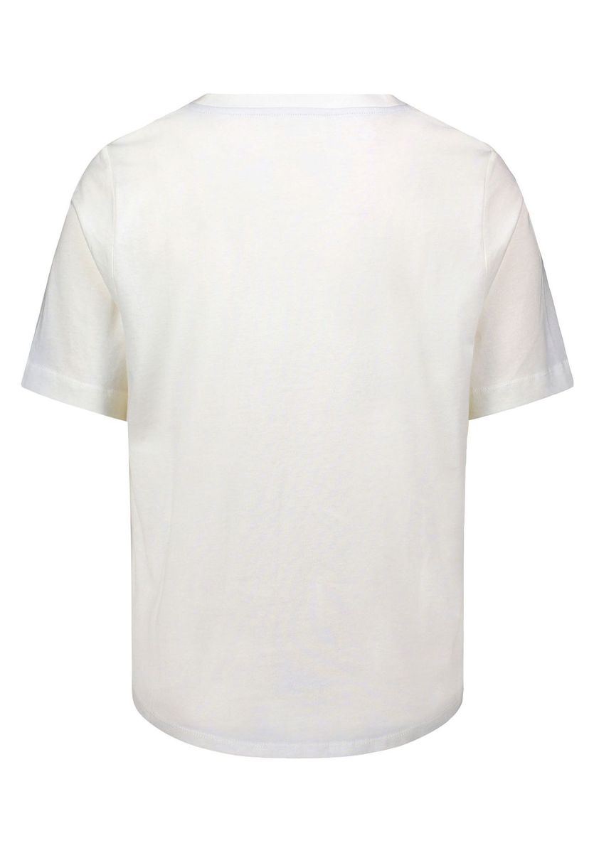 Kurzarm-T-Shirt mit Muster und Knotendetail