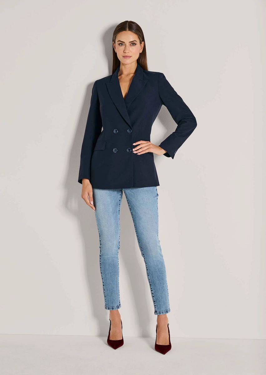 Taillierter zweireihiger Longblazer