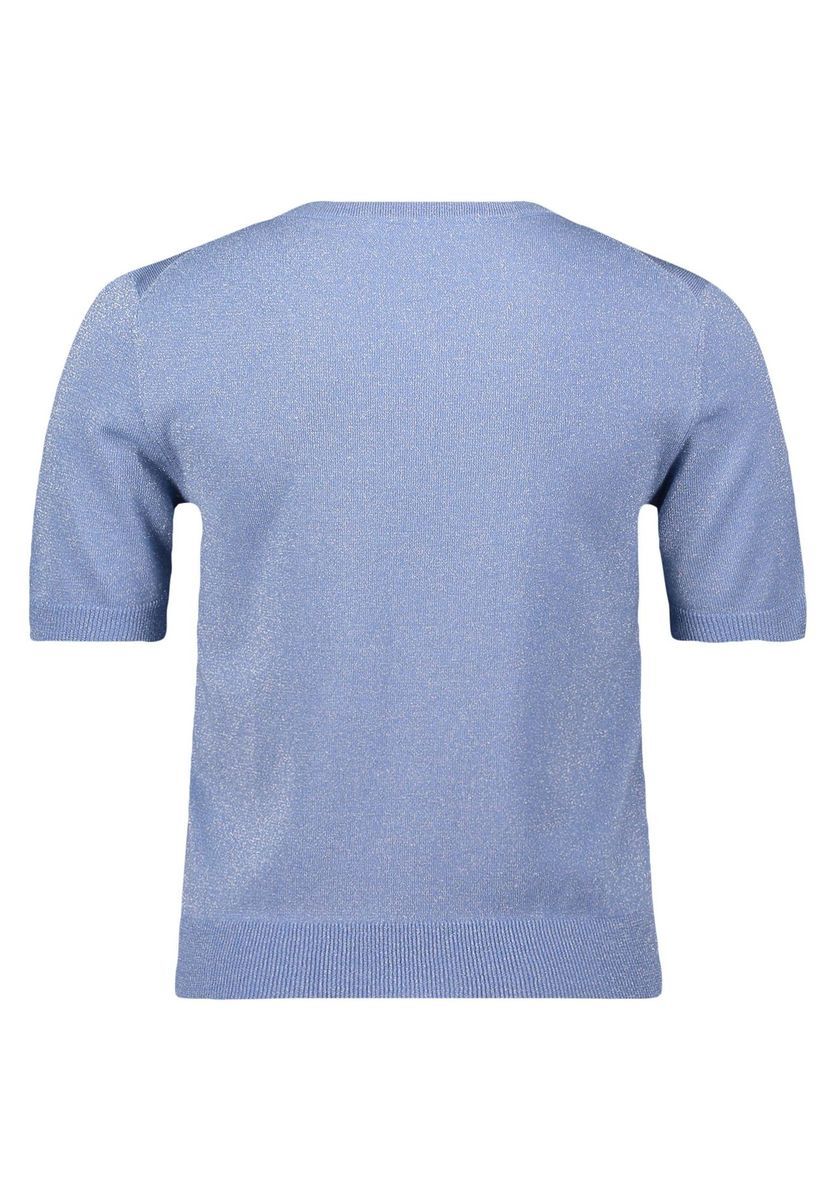 Schimmerndes Kurzarm-Strickoberteil