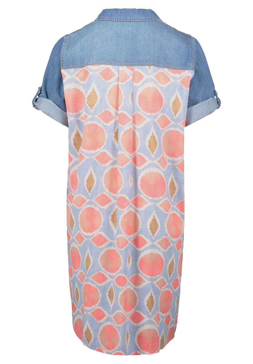 Jeanshemdkleid mit Grafik-Patches