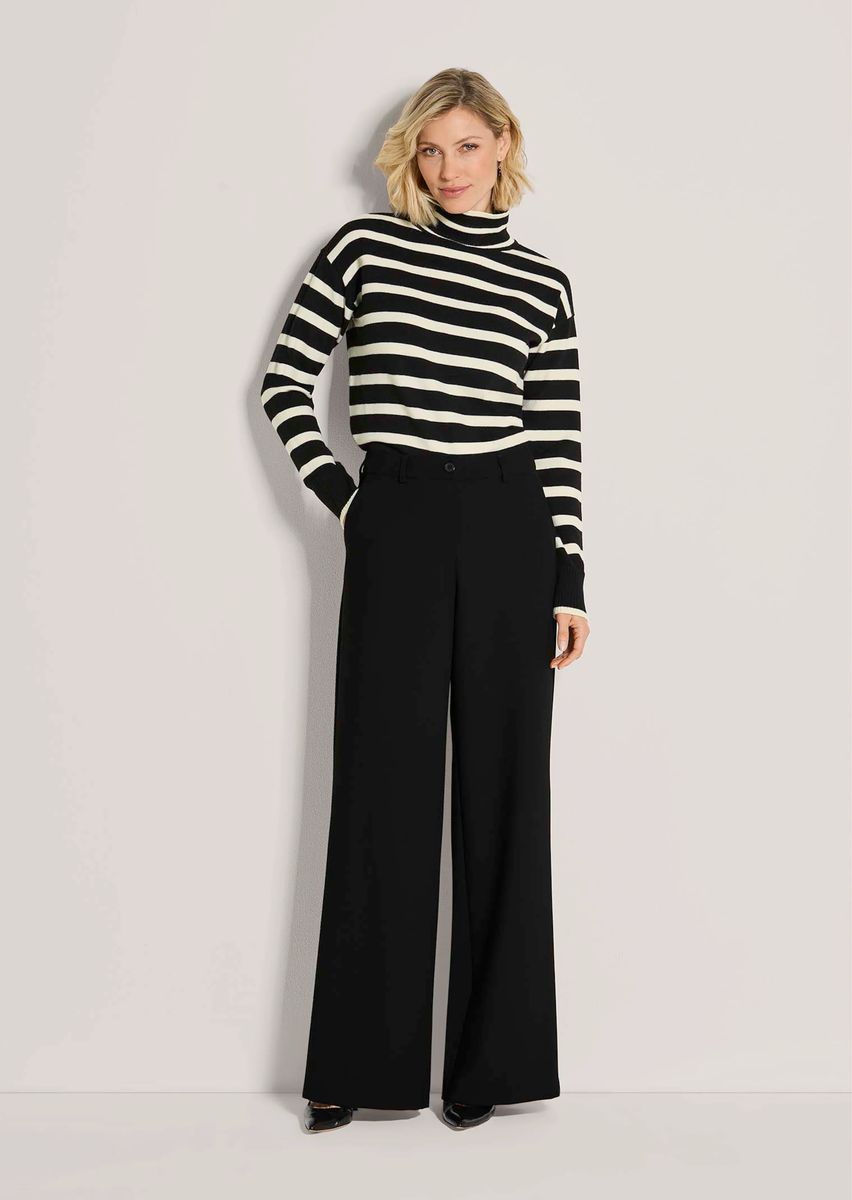 Elegante Palazzo-Hose mit weitem Bein