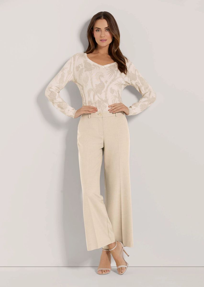Elegante weit geschnittene Bügelfaltenhose